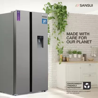 Sansui 544 L Frost Free Side by Side Refrigerator (Silver Steel, 520ISSNS) (OPEN BOX) Sansui 544 L Frost Free Side by Side Refrigerator (Silver Steel, 520ISSNS) (OPEN BOX)